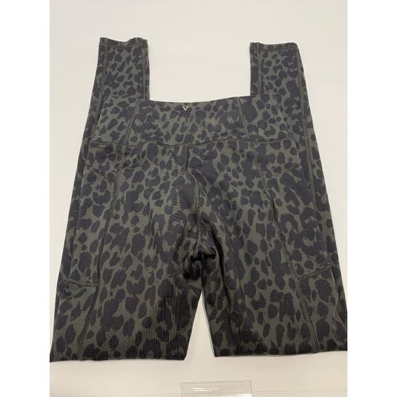 Victoria's Secret Women's Athletic Animal Print Mid Rise Green Leggings Size S - Picture 3 of 7